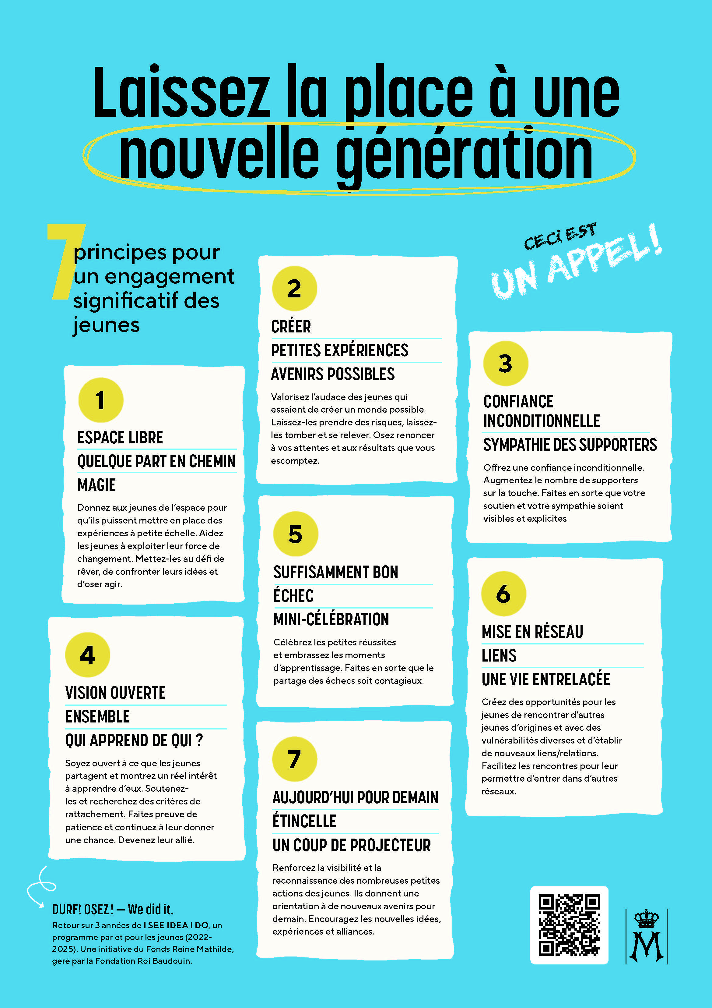 Grâce à l’implication de tous, le Fonds Reine Mathilde peut partager son expérience et inspirer d’autres acteurs à faire de même
